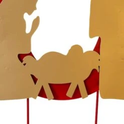 Glitzhome® 2.5ft. LED Metal Hope Yard Stake Set With Timer -Michaels X-Mas Decor D479450S 7