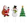 Glitzhome® 2ft. Metal Santa, Snowman & Tree Yard Stake Set -Michaels X-Mas Decor D479452S 1