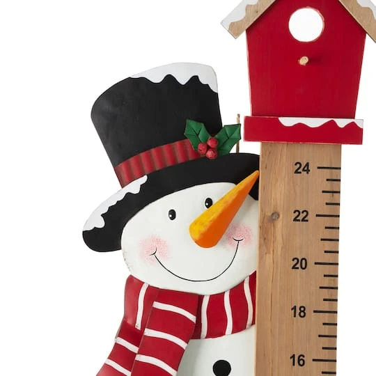 Glitzhome® 40" Snowman Snow Gauge Yard Stake 7 Glitzhome® 40" Snowman Snow Gauge Yard Stake - Image 5