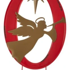 Glitzhome® 3.5ft. LED Metal Joy Angel Yard Stake Set With Timer -Michaels X-Mas Decor D479461S 5