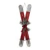 Glitzhome® 35" Red Wooden & Galvanized Ski Porch Décor 1 Glitzhome® 35" Red Wooden & Galvanized Ski Porch Décor -Michaels X-Mas Decor D479466S 1