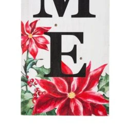 Glitzhome® 42" Lighted Wooden Poinsettia WELCOME Porch Sign -Michaels X-Mas Decor D479471S 6