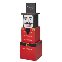 Glitzhome® 36" Wooden Block Nutcracker Porch Décor -Michaels X-Mas Decor D479475S 1 1