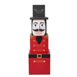 Glitzhome® 36" Wooden Block Nutcracker Porch Décor -Michaels X-Mas Decor D479475S 5