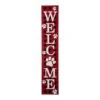 Glitzhome® 42" Plaid Pet "WELCOME" Wooden Porch Sign -Michaels X-Mas Decor D479477S 1