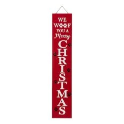 Glitzhome® 3.5ft. Lighted Dog Christmas Porch Sign With Timer -Michaels X-Mas Decor D479479S 4