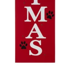 Glitzhome® 3.5ft. Lighted Dog Christmas Porch Sign With Timer -Michaels X-Mas Decor D479479S 7