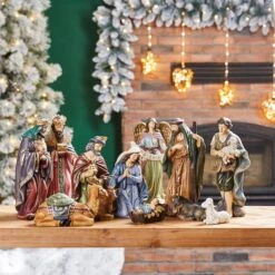 Glitzhome® 10" Nativity Figurine Set -Michaels X-Mas Decor D479482S 2