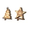 Glitzhome® 8" Marquee LED Christmas Tree & Star Wooden & Metal Stocking Holder Set -Michaels X-Mas Decor D479484S 1