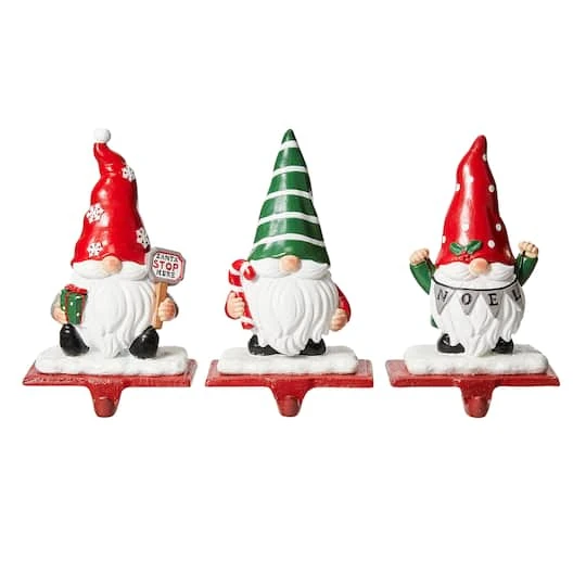 Glitzhome® 7" Gnomes Stocking Holder Set 3 Glitzhome® 7" Gnomes Stocking Holder Set
