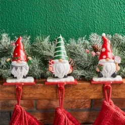 Glitzhome® 7" Gnomes Stocking Holder Set 13 Glitzhome® 7" Gnomes Stocking Holder Set -Michaels X-Mas Decor D479499S 2