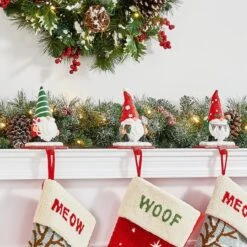 Glitzhome® 7" Gnomes Stocking Holder Set 15 Glitzhome® 7" Gnomes Stocking Holder Set -Michaels X-Mas Decor D479499S 4