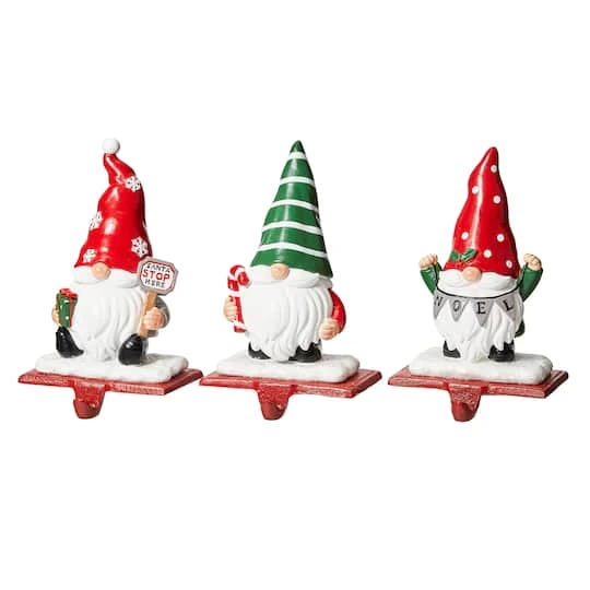 Glitzhome® 7" Gnomes Stocking Holder Set 8 Glitzhome® 7" Gnomes Stocking Holder Set - Image 6