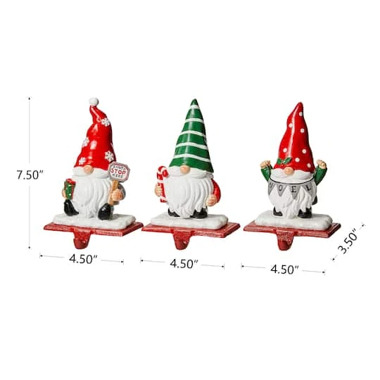 Glitzhome® 7" Gnomes Stocking Holder Set 9 Glitzhome® 7" Gnomes Stocking Holder Set - Image 7