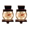 Glitzhome® 7" Marquee LED Snowman Head Stocking Holder Set -Michaels X-Mas Decor D479503S 1
