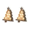 Glitzhome® 8" Marquee LED Wooden & Metal Christmas Tree Stocking Holder Set -Michaels X-Mas Decor D479507S 1