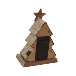 Glitzhome® 8" Marquee LED Wooden & Metal Christmas Tree Stocking Holder Set -Michaels X-Mas Decor D479507S 6