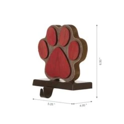 Glitzhome® Paw Print Christmas Stocking Holder Set -Michaels X-Mas Decor D479511S 5