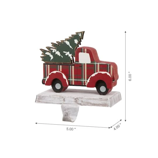 Glitzhome® Red Truck Stocking Holder Set 8 Glitzhome® Red Truck Stocking Holder Set - Image 6