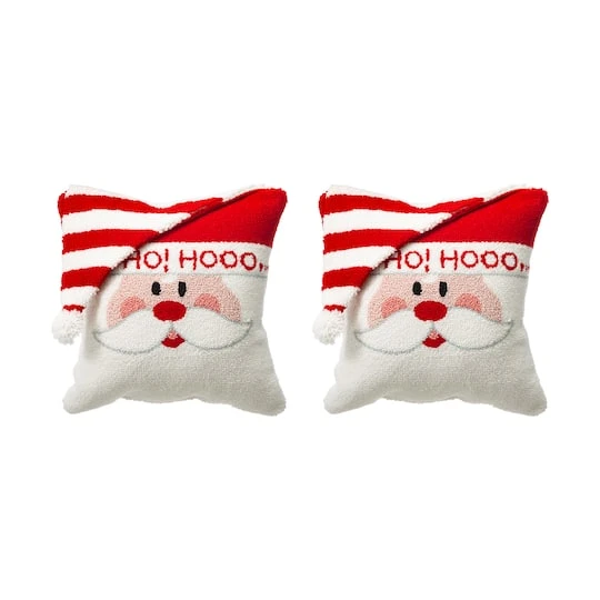 Glitzhome® Hooked 3D Santa Throw Pillow Set 3 Glitzhome® Hooked 3D Santa Throw Pillow Set