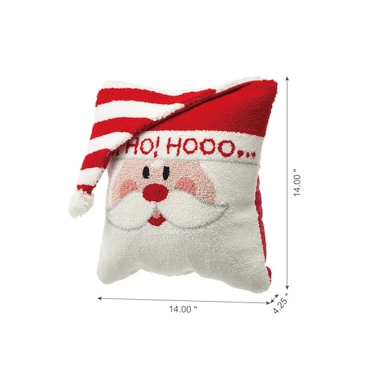 Glitzhome® Hooked 3D Santa Throw Pillow Set 9 Glitzhome® Hooked 3D Santa Throw Pillow Set - Image 7