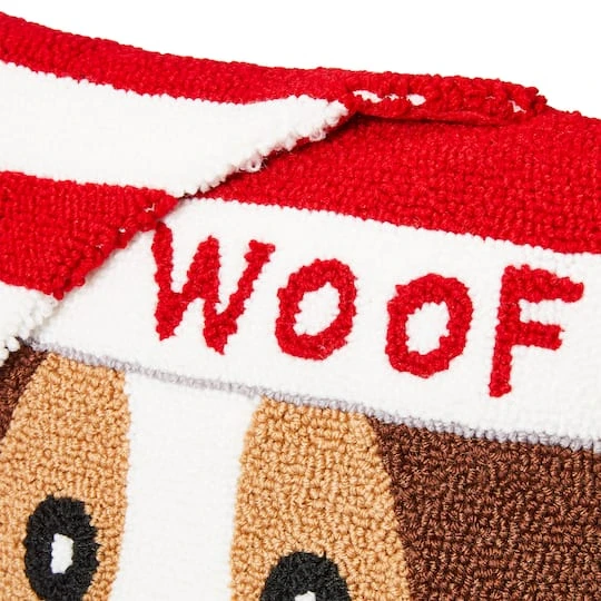 Glitzhome® Hooked 3D Woof Throw Pillow 9 Glitzhome® Hooked 3D Woof Throw Pillow - Image 7