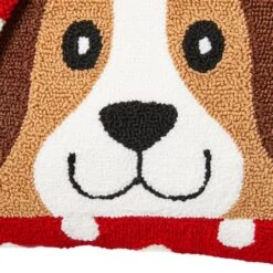 Glitzhome® Hooked 3D Woof Throw Pillow 18 Glitzhome® Hooked 3D Woof Throw Pillow -Michaels X-Mas Decor D479537S 7