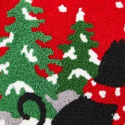 Glitzhome® Hooked Christmas Dog & Cat Throw Pillow Set -Michaels X-Mas Decor D479539S 5