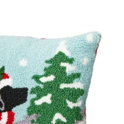 Glitzhome® Hooked Christmas Dog & Cat Throw Pillow Set -Michaels X-Mas Decor D479539S 6