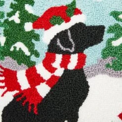 Glitzhome® Hooked Christmas Dog Throw Pillow -Michaels X-Mas Decor D479541S 7