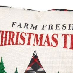 Glitzhome® Farm Fresh Heavy Cotton Christmas Tree Throw Pillow -Michaels X-Mas Decor D479543S 5