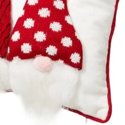 Glitzhome® 3D Heavy Cotton Knitted Gnome Throw Pillow -Michaels X-Mas Decor D479544S 6