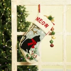 Glitzhome® 20" Cat Hooked Stockings, 2ct. 14 Glitzhome® 20" Cat Hooked Stockings, 2ct. -Michaels X-Mas Decor D479604S 4
