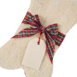 Glitzhome® 12.5" Bone Shape Hooked Stockings, 2ct. -Michaels X-Mas Decor D479611S 4