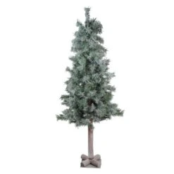 Northlight 4ft. Unlit Lightly Flocked & Glittered Woodland Alpine Artificial Christmas Tree