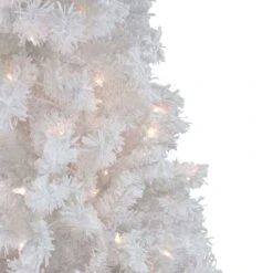 Northlight 6.5ft. Pre-Lit Flocked White Spruce Artificial Christmas Tree, Clear Lights -Michaels X-Mas Decor D489947S 3