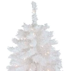 Northlight 6.5ft. Pre-Lit Flocked White Spruce Artificial Christmas Tree, Clear Lights -Michaels X-Mas Decor D489947S 5