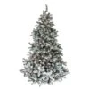 Northlight 7.5ft. Pre-Lit Full Flocked Natural Emerald Artificial Christmas Tree, Clear Lights -Michaels X-Mas Decor D489955S 1