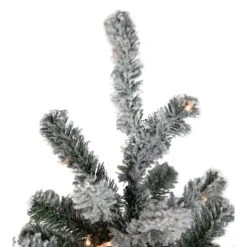 Northlight 7.5ft. Pre-Lit Full Flocked Natural Emerald Artificial Christmas Tree, Clear Lights 10 Northlight 7.5ft. Pre-Lit Full Flocked Natural Emerald Artificial Christmas Tree, Clear Lights -Michaels X-Mas Decor D489955S 2