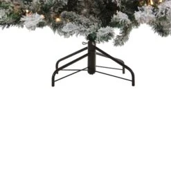 Northlight 7.5ft. Pre-Lit Full Flocked Natural Emerald Artificial Christmas Tree, Clear Lights 12 Northlight 7.5ft. Pre-Lit Full Flocked Natural Emerald Artificial Christmas Tree, Clear Lights -Michaels X-Mas Decor D489955S 4