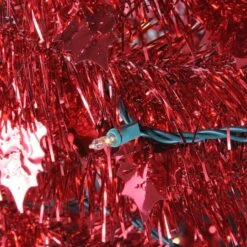 Northlight 6ft. Pre-Lit Red Tinsel Artificial Pop-Up Christmas Tree, Clear Lights 16 Northlight 6ft. Pre-Lit Red Tinsel Artificial Pop-Up Christmas Tree, Clear Lights -Michaels X-Mas Decor D489968S 3
