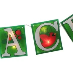 Impact 4.5ft. Shimmering Green Lighted Peace Garland -Michaels X-Mas Decor D491001S 12