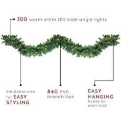 Northlight 27ft. Pre-Lit LED Artificial Olympia Pine Garland -Michaels X-Mas Decor D491002S 3