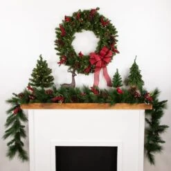 Northlight 9ft. Artificial White Valley Pine With Pine Cones Garland -Michaels X-Mas Decor D491008S 2