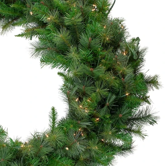 Northlight 60" Pre-Lit Artificial Canyon Pine Wreath 5 Northlight 60" Pre-Lit Artificial Canyon Pine Wreath - Image 3