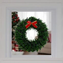 Northlight 17" Pre-Lit LED Green Tinsel Artificial Wreath With Bow -Michaels X-Mas Decor D491024S 12