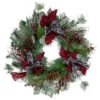 Northlight 24" Flocked Dual Plaid And Berries Artificial Wreath
