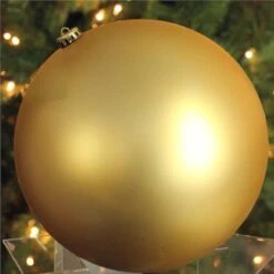 Northlight 8" Vegas Gold Matte Shatterproof Ball Ornament -Michaels X-Mas Decor D491043S 3