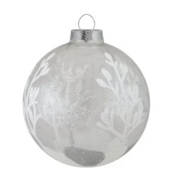 Northlight 4ct. Silver & Clear 2-Finish Glass Ball Ornaments -Michaels X-Mas Decor D491056S 2