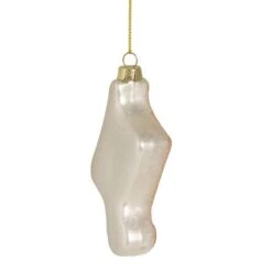 Northlight Gold & White Eighth Note Music Symbol Glass Ornament -Michaels X-Mas Decor D491061S 14